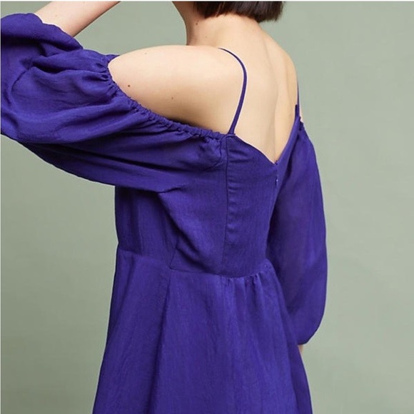 Anthropologie Moulinette Soeurs Carina Open-Shoulder Mini Dress - Picture 2 of 11